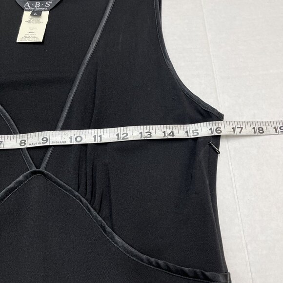 Vintage ABS Dress Womens L Black Babydoll Asymmetrical Ruffle Whimsigoth Y2K - Picture 6 of 6